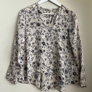 Club Monaco Silk Floral Blouse